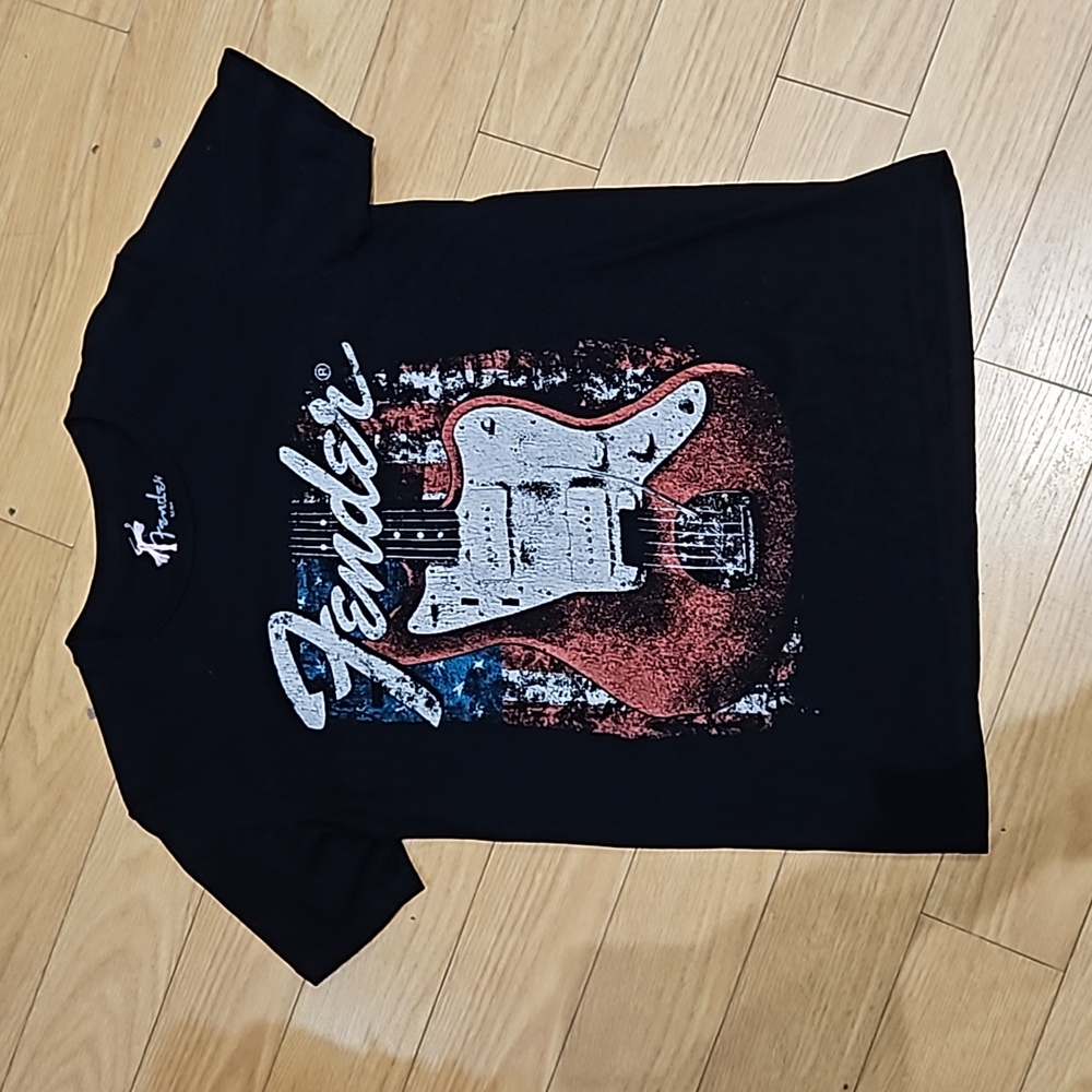 👕3/$30👕 Black Fender Guitar T Shirt